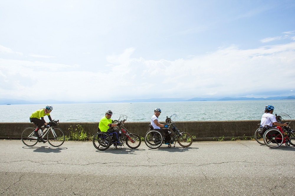   ハンドバイク琵琶湖一週チャレンジ（その１）