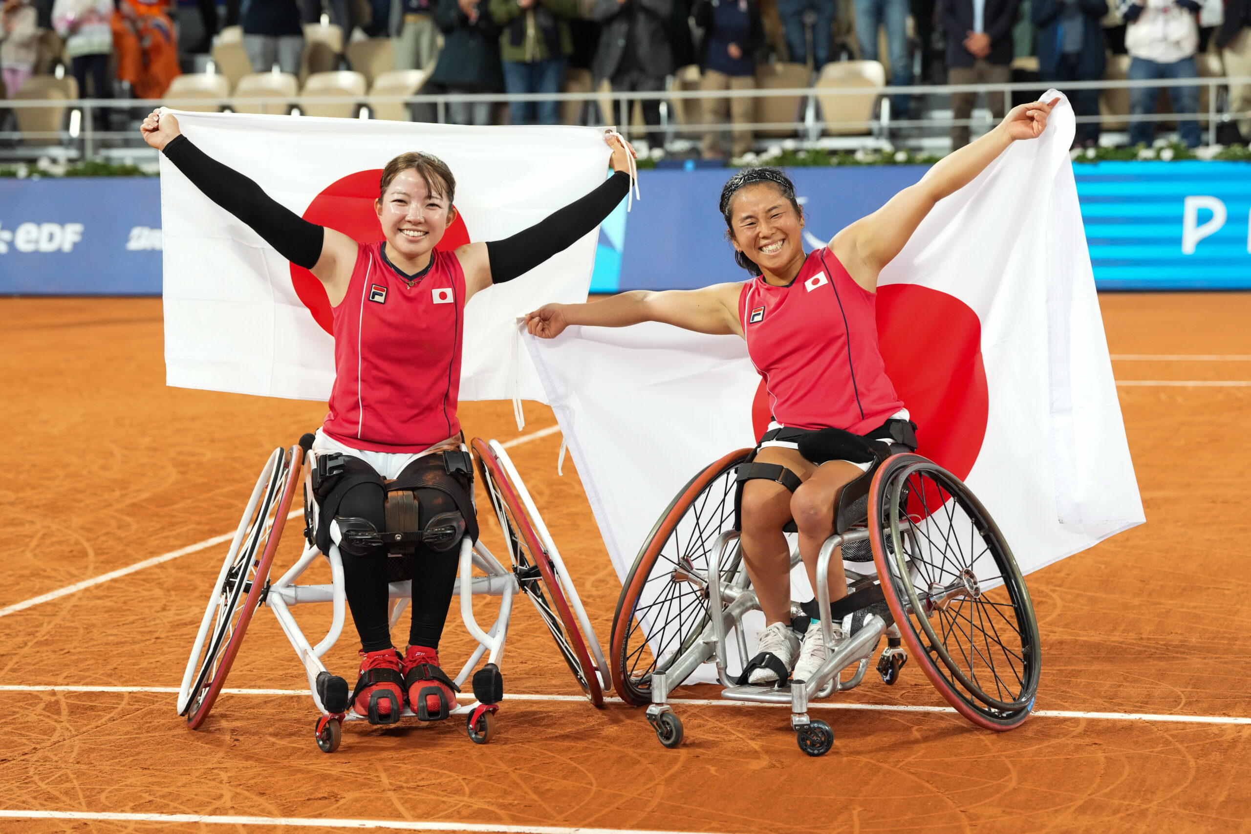   日本メダルラッシュ！！　車いすテニス・女子ダブルスの上地結衣・田中愛美組 、ゴールボール男子、卓球・和田なつきが金メダル！　陸上・福永凌太、柔道・ 半谷静香が銀メダル！　ボッチャ・混合チーム、卓球・古川佳奈美が銅メダル！（パリパラリンピック9月5日の結果）